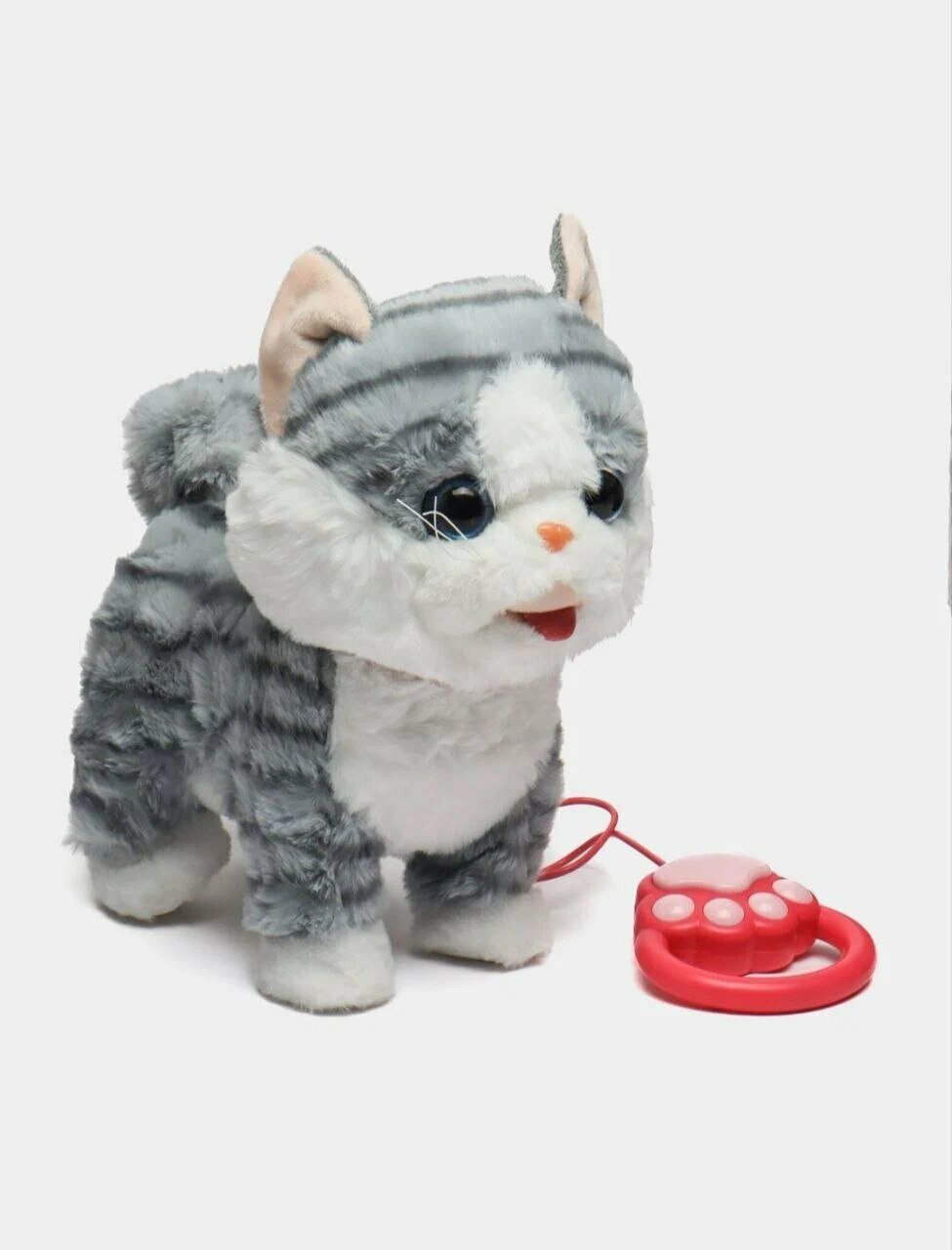 Мягкая игрушка котенок для детей, ходит и издает звуки. Для детей от 3 лет.