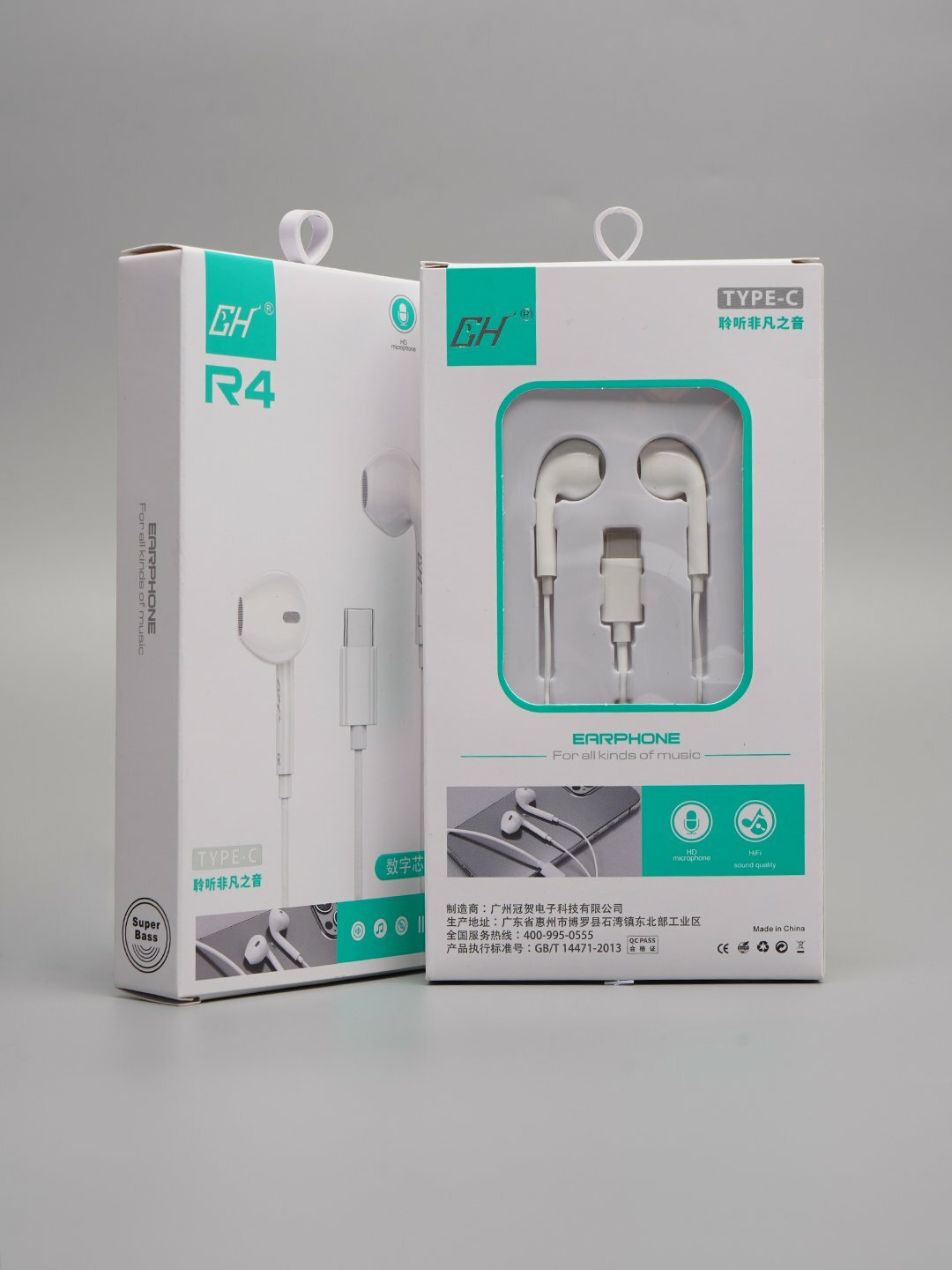 Проводные микрофонные наушники GH R4 TYPE-C, с повышенным вакуумным качеством