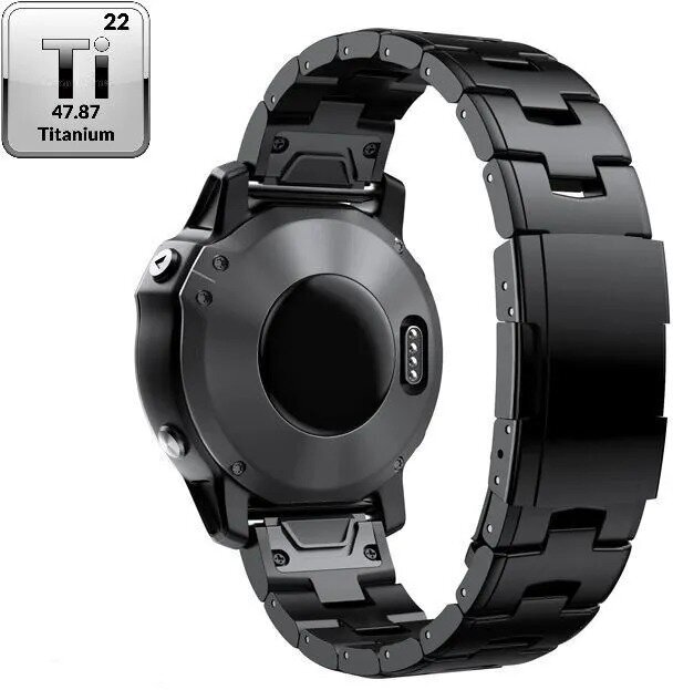 Браслет премиум титановый QuickFit для Garmin Fenix 7X / 6X / 5x (ширина 26мм)