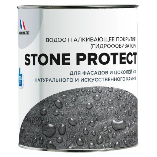 Стоун Протект Pragmatic высокоэффективная защита аквастоп для фасадов и цоколей из натурального и искусственного камня, 1л, бесцветный