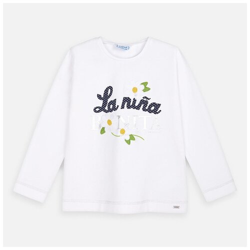 фото Лонгслив mayoral, размер 8(128), белый