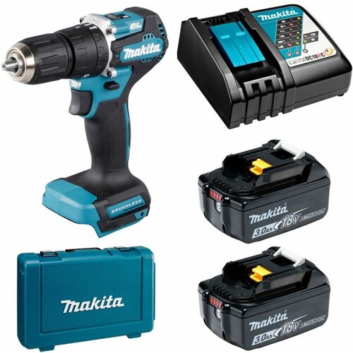 Дрель-шуруповерт ударная аккумуляторная LXT 18В - 40Нм аккумулятор 2х3Ач и зу Makita DHP487RFE 1371000₽