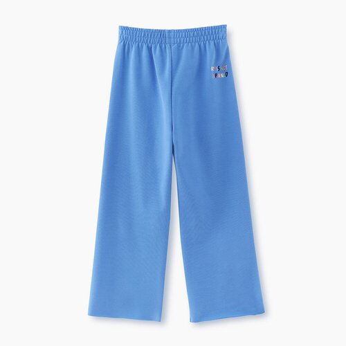 Школьные брюки палаццо  Bell Bimbo, демисезон/лето, нарядный стиль, пояс на резинке, размер 104, голубой