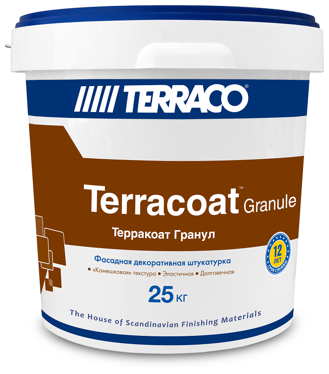 Штукатурка декоративная Terraco Terracoat Granule камешковая 2мм (25кг)