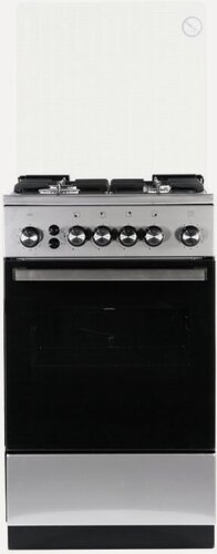 Изображение товара Газовая плита De luxe 5040.40г(кр) ЧР-010 50 см, 46 л, 4 конфорки, серебристый