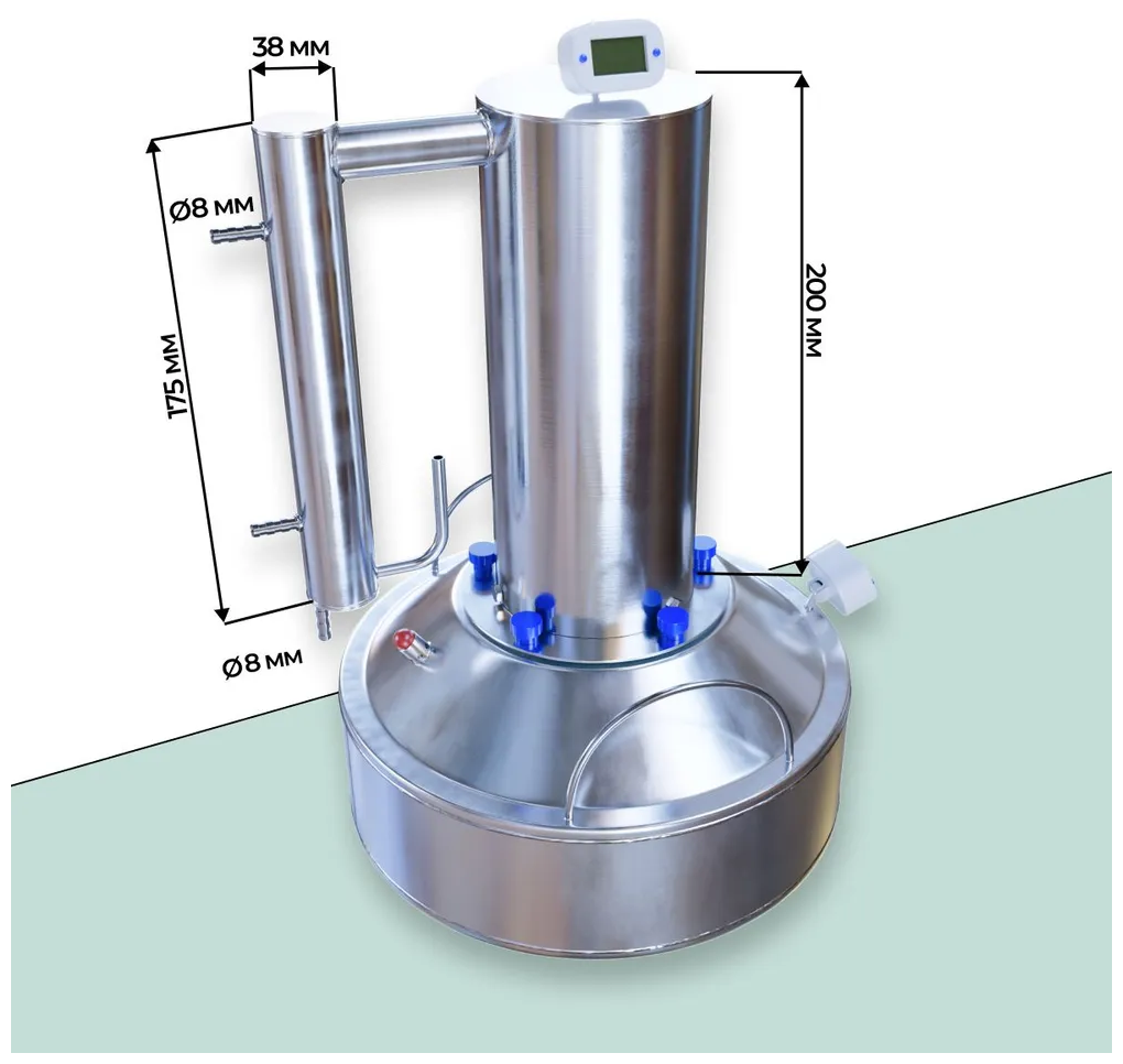 Алькитара 3 литра з нержавеющей стали для гидролатов, эфирных масел и экстрактов / Дистиллятор - фотография № 2