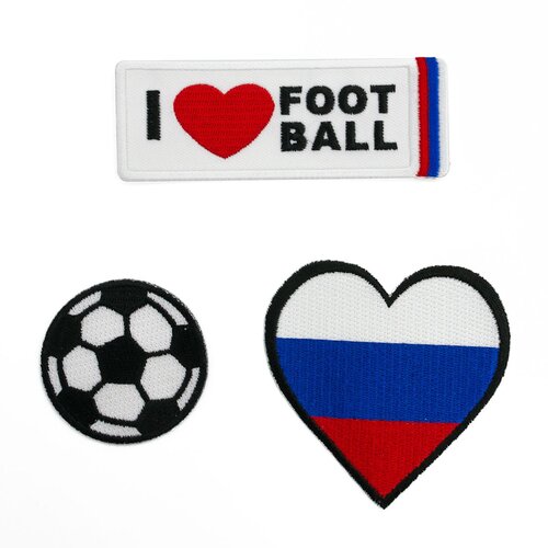 Термоаппликация Hobby & Pro «Я люблю футбол», 7730120 мужская футболка люблю футбол футбольный мяч в сердце xl красный