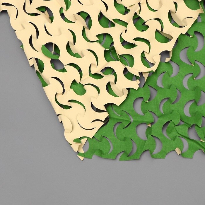 Сетка маскировочная Нитекс 2x3 м, цвет зелёный/светло-бежевый - фото №1