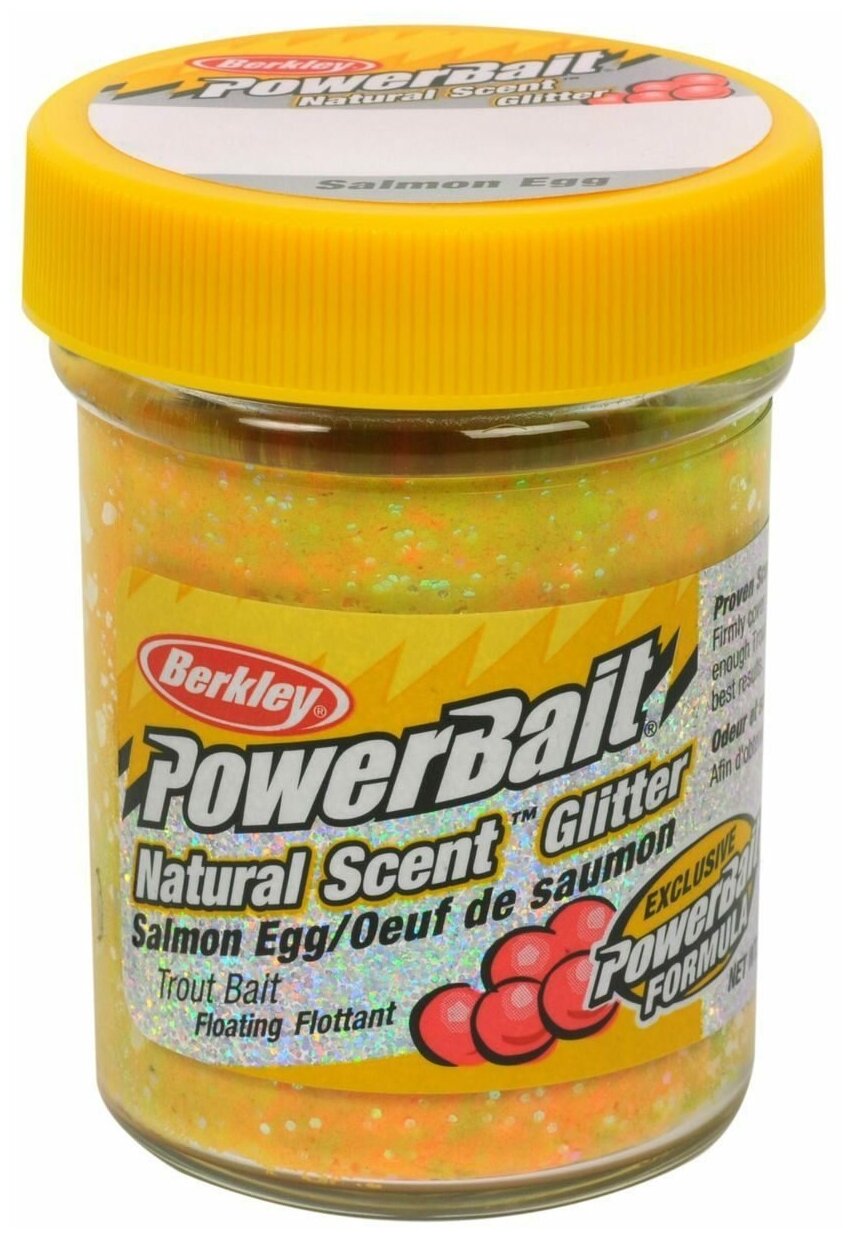 Паста прессованная прикормка Berkley PowerBait Natural Scent Glitter Trout Bait