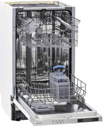 Встраиваемая посудомоечная машина Krona Regen 45 BI, узкая, ширина 44.8см, полновстраиваемая, загрузка 10 комплектов