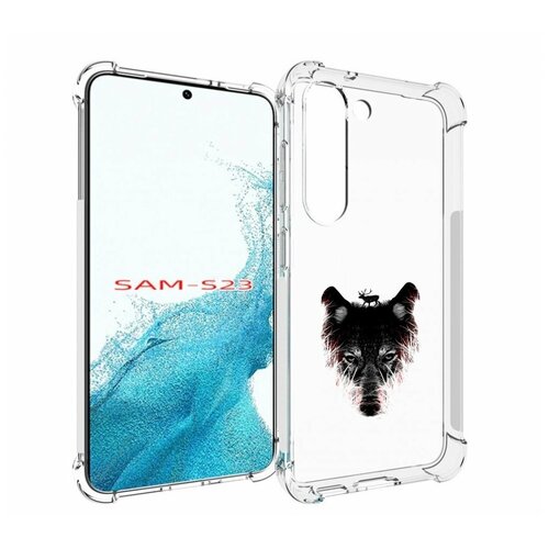 Чехол MyPads волк в траве для Samsung Galaxy S23 задняя-панель-накладка-бампер