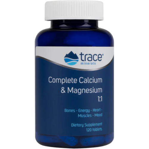 Trace Minerals Complete Calcium & Magnesium 1:1 (Кальций Магний) 120 таблеток (Trace Minerals)