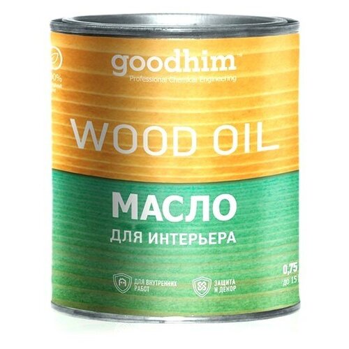 Масло Goodhim для интерьера, тик, 0.75 л масло натуральное для интерьера goodhim бесцветное 2 2 л 75261