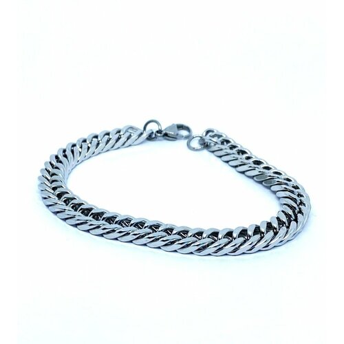 фото Браслет-цепочка, металл, размер 21 см, серебряный нет бренда