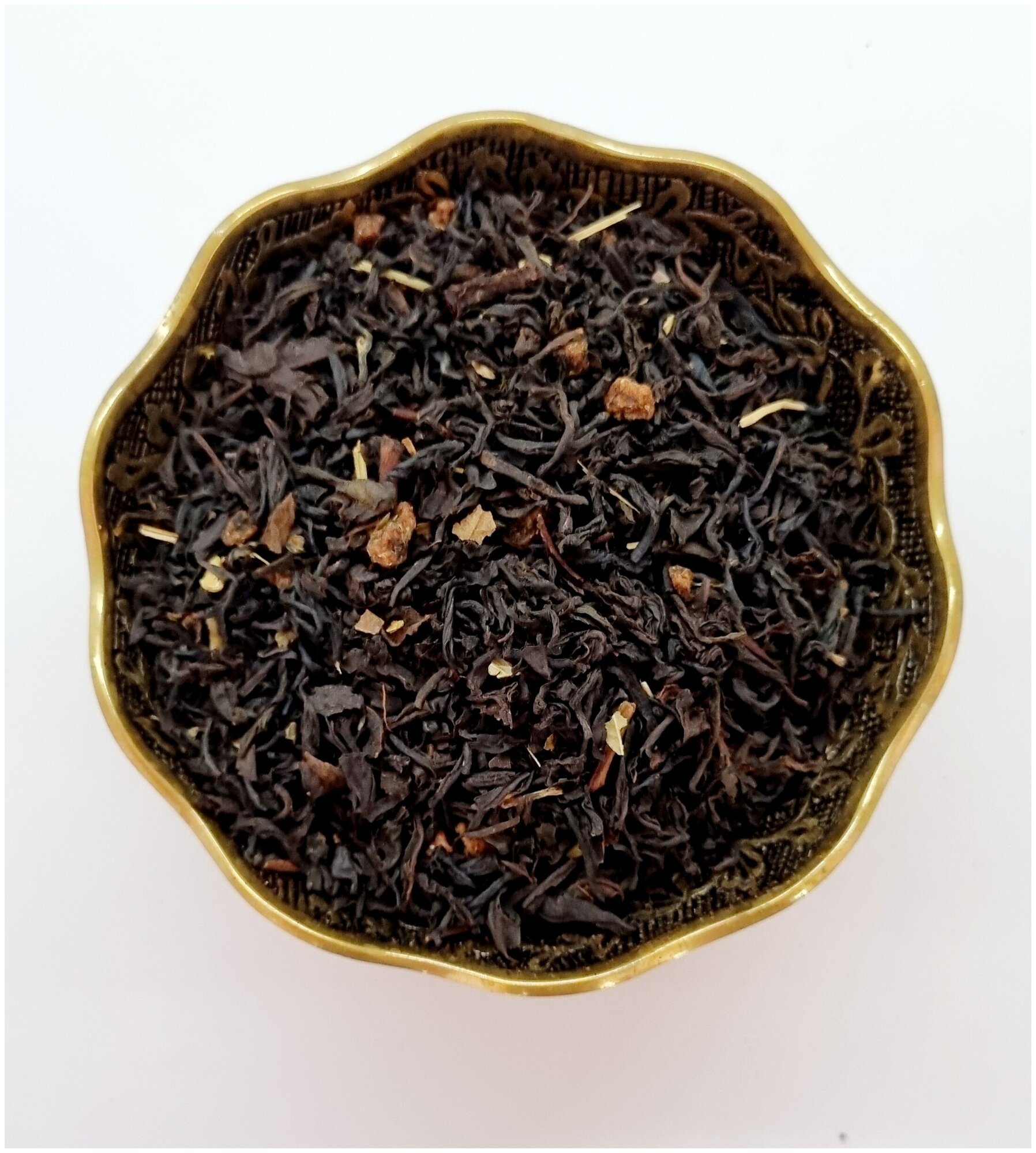 Черный чай Винтаж Рождественская малина листовой ароматизированный 50 грамм