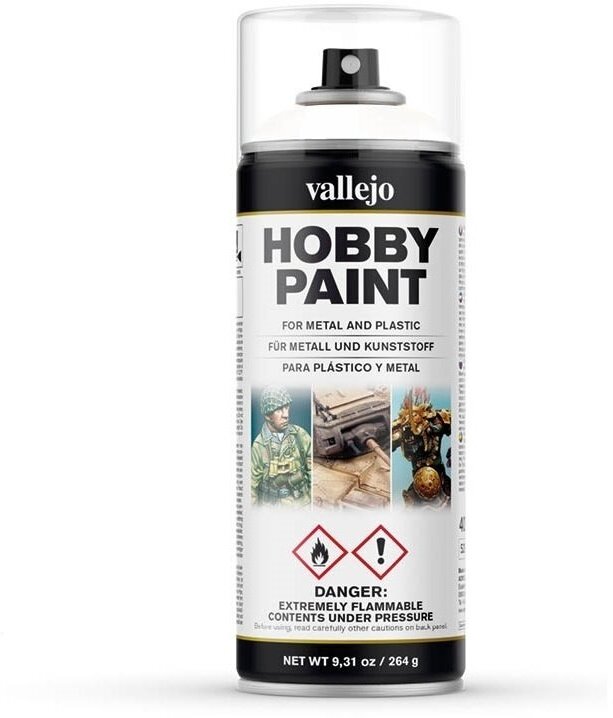 Аэрозольная грунтовка Vallejo серии Aerosol - White 28010 (400 мл)