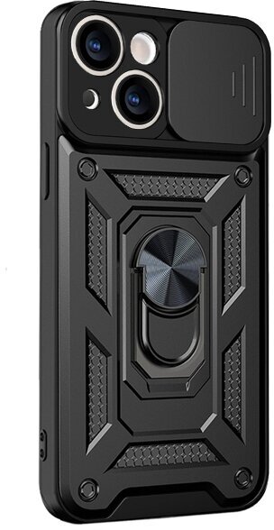 Чехол противоударный для Apple iPhone 13 / Айфон 13 с защитой камеры armors (Черный)