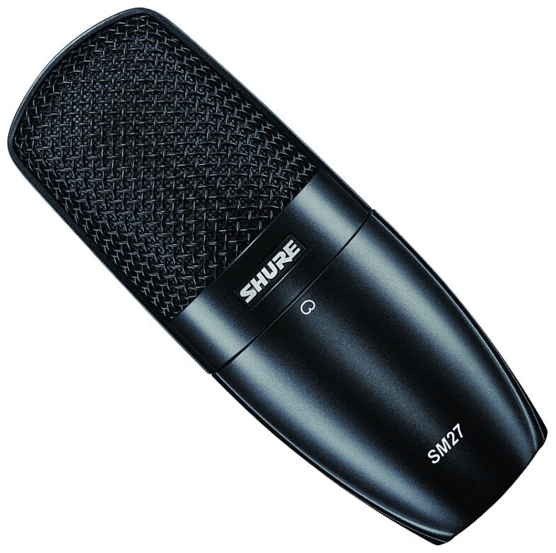 SHURE SM27-LC студийный конденсаторный микрофон с защитным бархатным чехлом и противоударным креплением