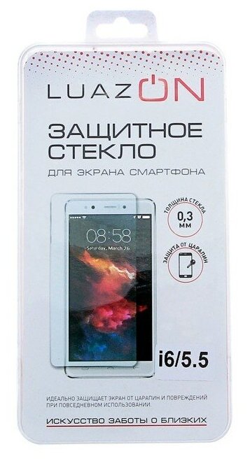 фото Защитное стекло Luazon 2.5D для Apple iPhone 6 Plus/iPhone 6S Plus для Apple iPhone 6 Plus/iPhone 6S Plus