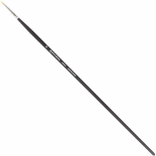 Кисть художественная проф. BRAUBERG ART CLASSIC, синтетика жесткая, круглая, № 00, длинная ручка, 200654, 10 штук, 200654