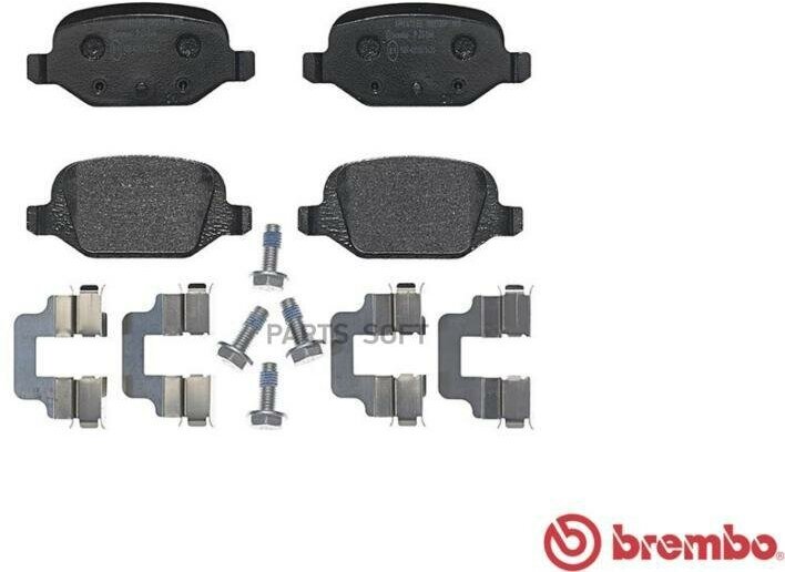 BREMBO P23064 P23064_=727 00 ! колодки дисковые з.\ Fiat Punto 1.8i 16V 130 HGT 99 /Doblo 1.2i/1.9D/JTD 02