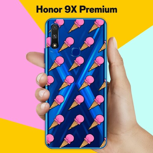 Силиконовый чехол Мороженое на Honor 9X Premium силиконовый чехол розы на honor 9x premium