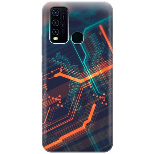 фото Re:pa накладка transparent для vivo y30 с принтом "микросхема"