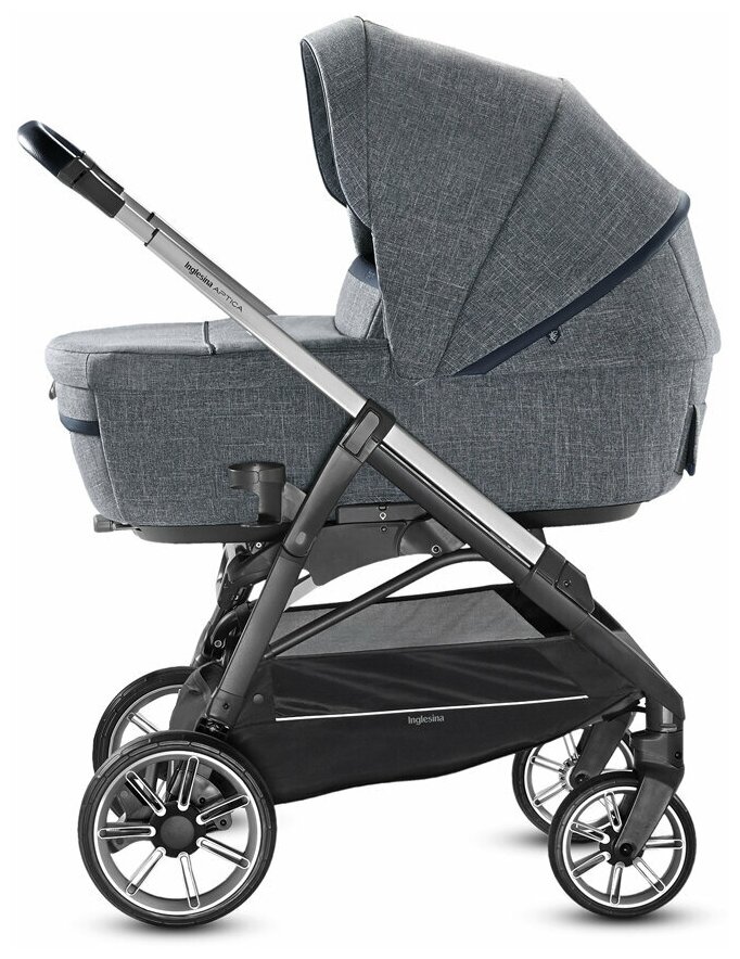 Коляска Inglesina Aptica System Duo 2 в 1 на шасси Graphite Coffee, Niagara Blue - фото №3