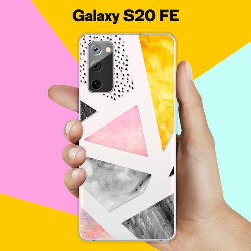 Силиконовый чехол Мраморные треугольники на Samsung Galaxy S20FE (Fan Edition) силиконовый чехол мраморные треугольники на samsung galaxy s21