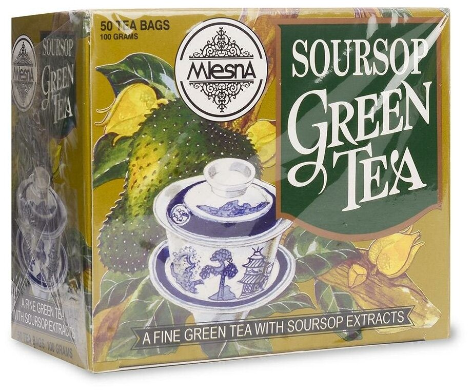 Чай зеленый Mlesna с ароматом саусепа (саусэпа) в пакетиках, 50шт. * 2гр. - фотография № 2