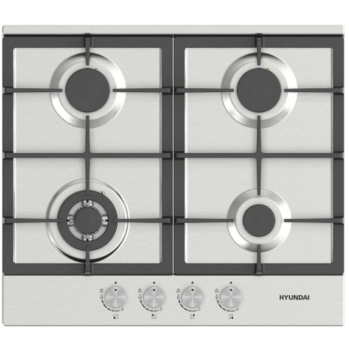 Газовая варочная панель Hyundai HHG 6435 IX нержавеющая сталь