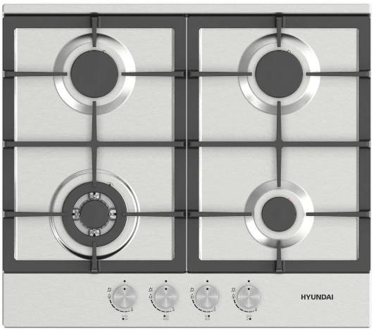 Газовая варочная панель Hyundai HHG 6435 IX, независимая, нержавеющая сталь
