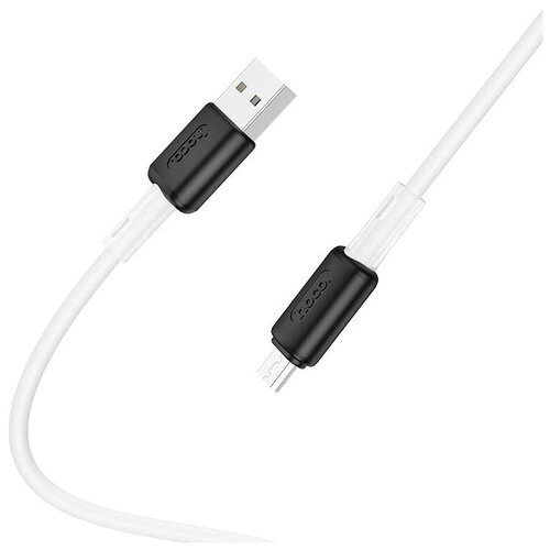 USB Кабель Micro, HOCO, X48, силиконовый с пружинкой, белый usb кабель type c hoco x48 силиконовый с пружинкой красный