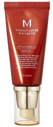 BB-крем для лица (тон 21 Светло-бежевый) Missha Perfect Cover BB Cream SPF42 PA+++ №21 Light Beige 50ml