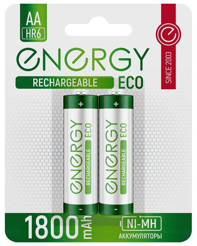 Аккумулятор Energy Eco NIMH-1800-HR6/2B (АА)