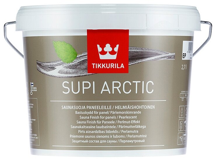 Tikkurila пропитка Supi Arctic, 3.15 кг, 2.7 л, перламутровый