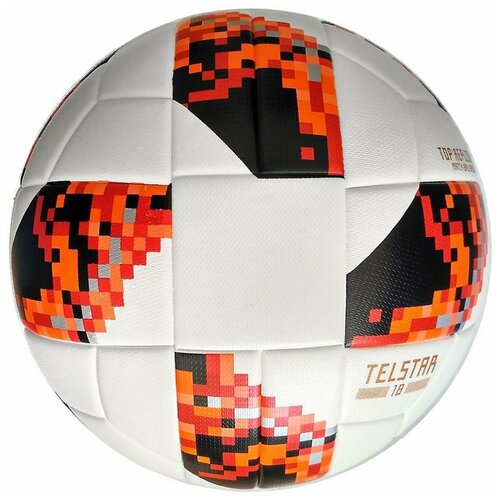 фото C28704-3 мяч футбольный "telstar" - красный, pu3.0мм, 420 гр, термо сшивка meik