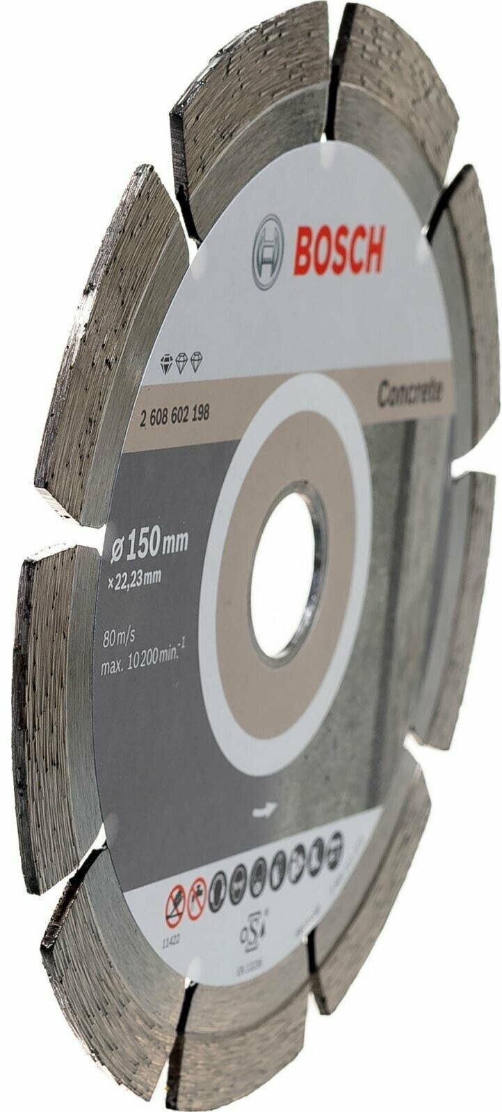 Диск алмазный отрезной BOSCH Standard for Concrete 2608602198, 150 мм, 1 шт.