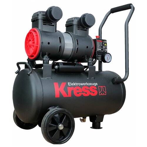 Компрессор безмасляный Kress KP130, 24 л, 1.5 кВт компрессор воздушный безмасляный kress kp110 1000 вт 8л