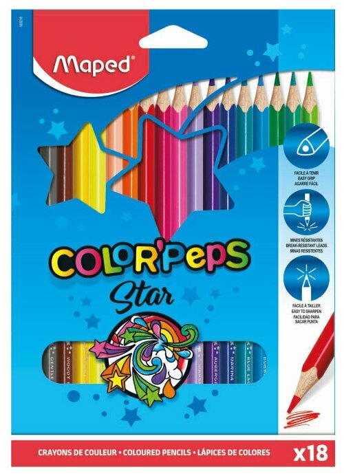 Maped Цветные карандаши Color Pep's 18 цветов (183218)