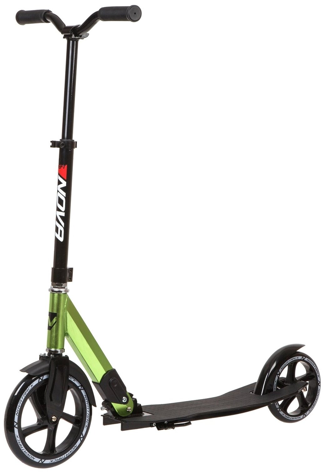 фото Самокат для детей NOVATRACK DEFT 230 алюм, колеса 230*180 мм PU, эргономич, лимонный