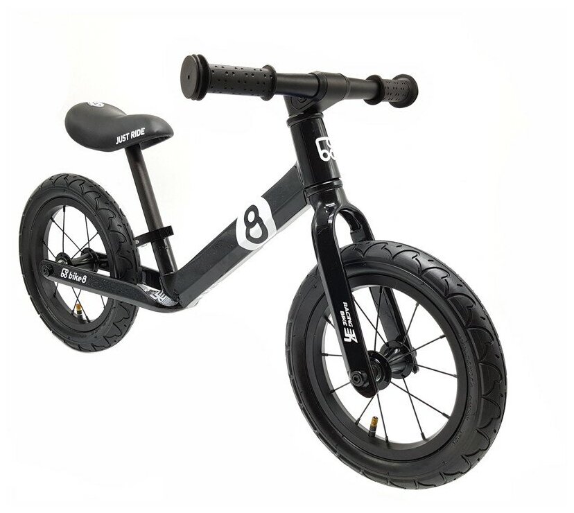 Беговел детский Bike8 - Racing 12"- AIR (Black)