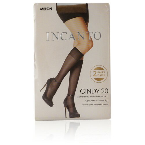 Гольфы Incanto, 20 den, 2 пары, размер UNI, коричневый