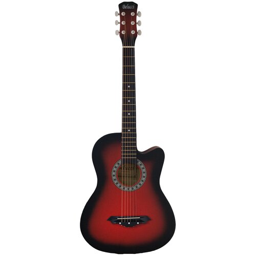 Акустическая гитара Belucci BC3820 RDS красный sunburst гитара militon коричневая акустическая шестиструнная для начинающих и опытных гитаристов