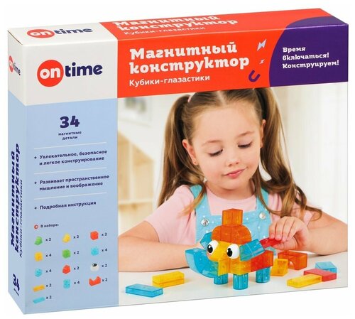 Конструктор On Time Кубики-глазастики 45038, 34 дет.