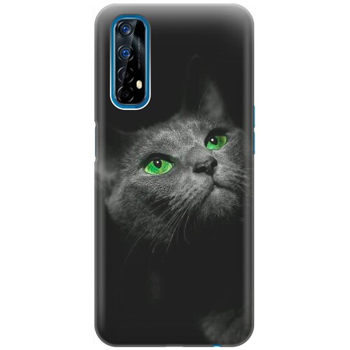 фото Силиконовый чехол на realme 7 / рилми 7 с принтом "зеленоглазая кошка" re:pa