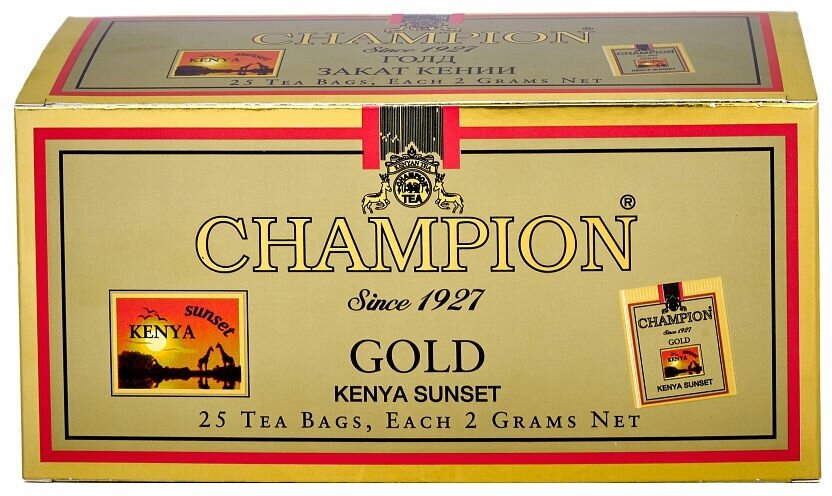Жамбо / Чай в пакетиках кенийский черный 25шт по 2гр Чемпион Голд Закат Кении (Казахстан) - фотография № 5