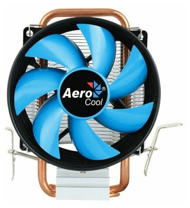 Вентилятор для процессора Aerocool Verkho 1-3P (3pin, 775/1155/AM4-FM1, 27.6дБ, 2300об/мин, Al+тепл. трубки)