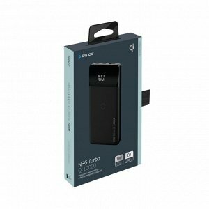 Внешний аккумулятор (Power Bank) DEPPA NRG Turbo Qi LCD, 10000мAч, черный [33559] - фото №19