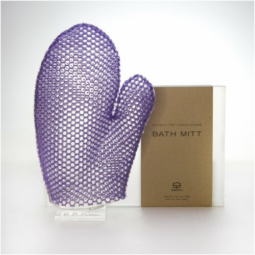 SUPRACOR Мочалка-рукавичка для тела средней жёсткости лавандовая 6600₽